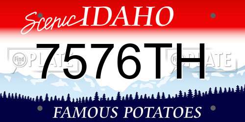 7576TH Idaho License Plate