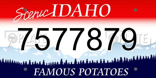 7577879 Idaho License Plate