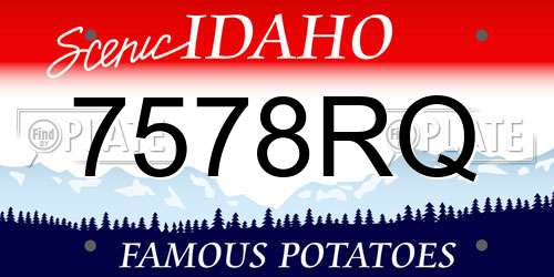7578RQ Idaho License Plate