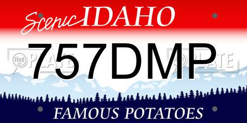 757DMP Idaho License Plate