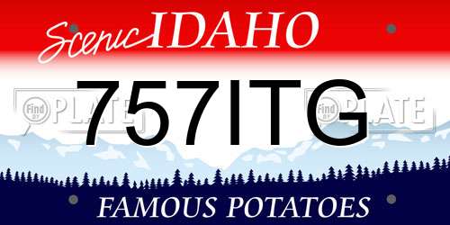 757ITG Idaho License Plate