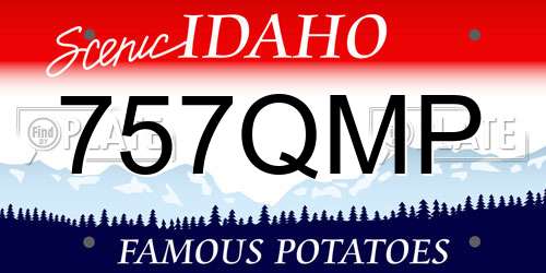 757QMP Idaho License Plate