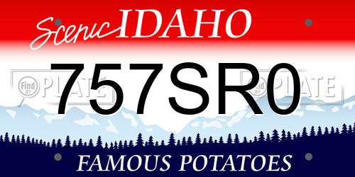 757SR0 Idaho License Plate