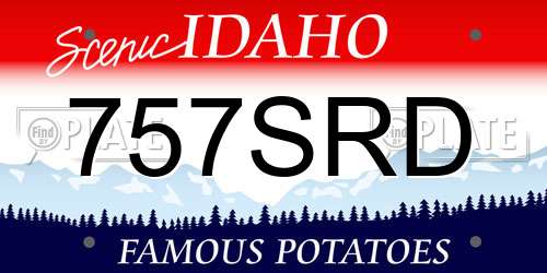 757SRD Idaho License Plate