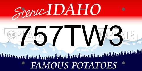 757TW3 Idaho License Plate