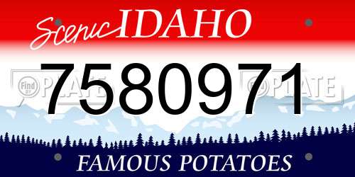 7580971 Idaho License Plate