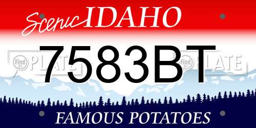 7583BT Idaho License Plate