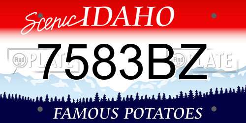 7583BZ Idaho License Plate