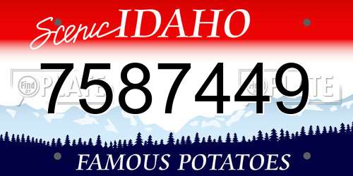 7587449 Idaho License Plate