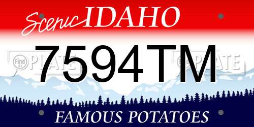7594TM Idaho License Plate