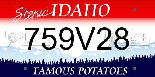 759V28 Idaho License Plate