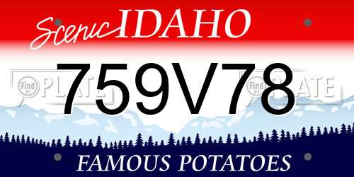 759V78 Idaho License Plate