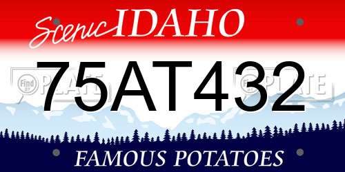 75AT432 Idaho License Plate