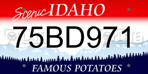 75BD971 Idaho License Plate