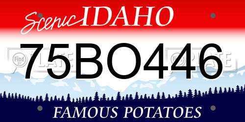 75BO446 Idaho License Plate