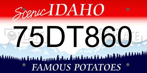 75DT860 Idaho License Plate