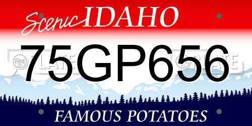 75GP656 Idaho License Plate