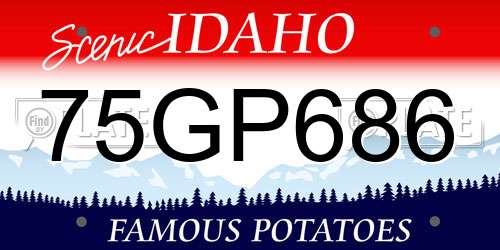 75GP686 Idaho License Plate