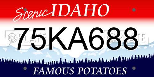 75KA688 Idaho License Plate