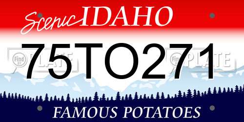 75TO271 Idaho License Plate