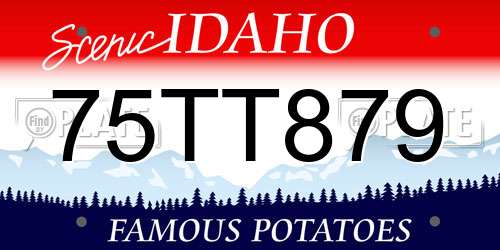 75TT879 Idaho License Plate
