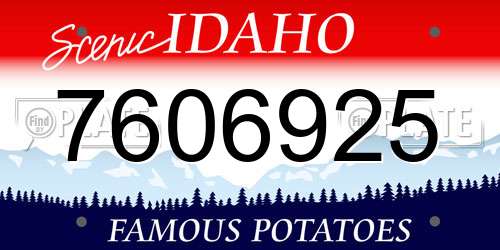 7606925 Idaho License Plate