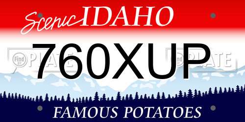 760XUP Idaho License Plate