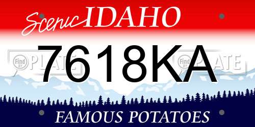 7618KA Idaho License Plate