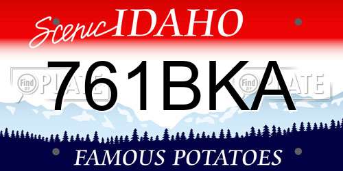 761BKA Idaho License Plate