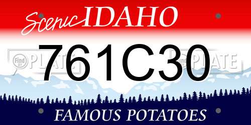761C30 Idaho License Plate