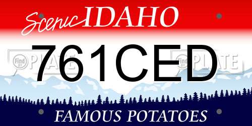 761CED Idaho License Plate
