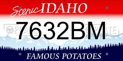 7632BM Idaho License Plate