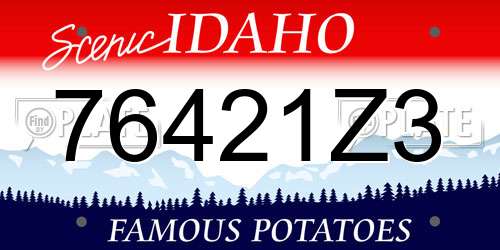 76421Z3 Idaho License Plate