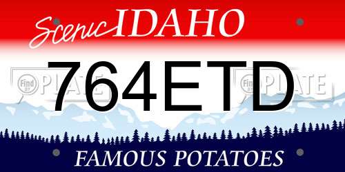 764ETD Idaho License Plate
