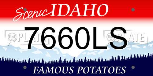 7660LS Idaho License Plate