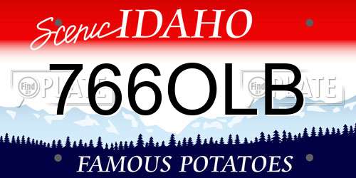 766OLB Idaho License Plate
