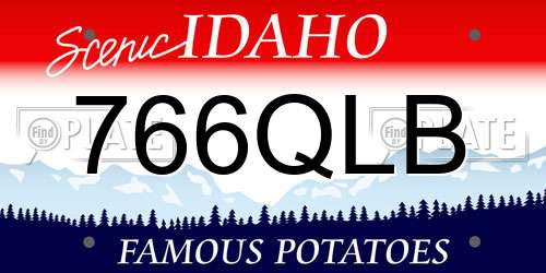 766QLB Idaho License Plate