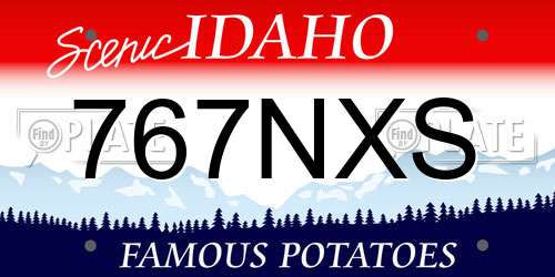 767NXS Idaho License Plate
