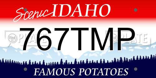 767TMP Idaho License Plate