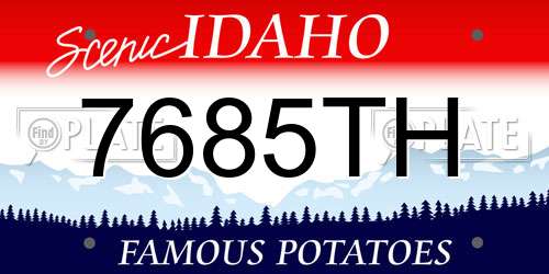 7685TH Idaho License Plate