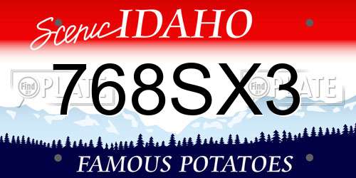 768SX3 Idaho License Plate