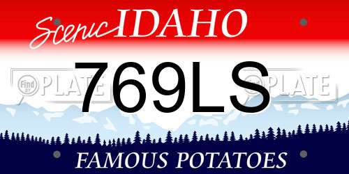 769LS Idaho License Plate