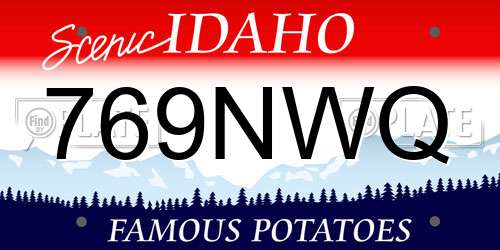 769NWQ Idaho License Plate