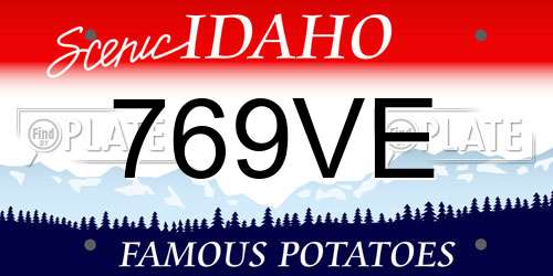 769VE Idaho License Plate