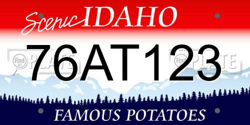 76AT123 Idaho License Plate