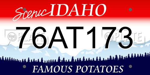 76AT173 Idaho License Plate