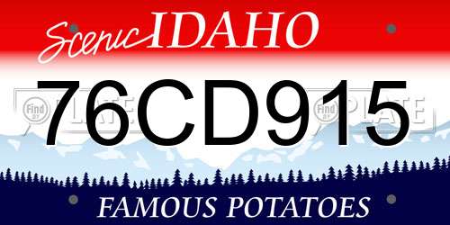 76CD915 Idaho License Plate