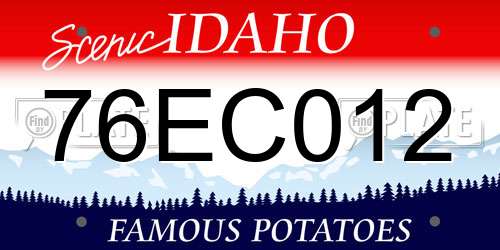 76EC012 Idaho License Plate