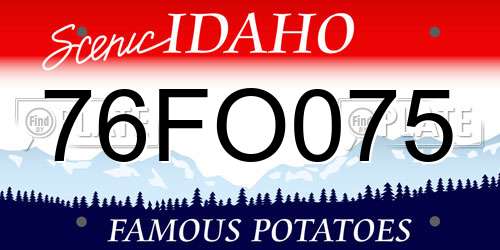 76FO075 Idaho License Plate