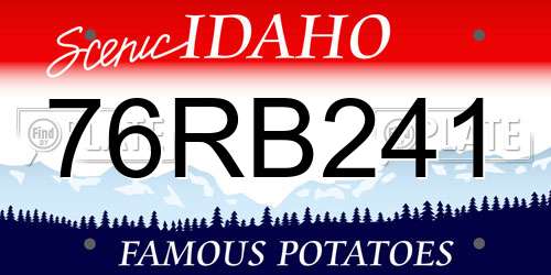 76RB241 Idaho License Plate